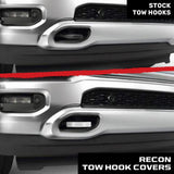 Dodge 19-26 RAM 1500 Tow Hook Covers 2-Piece Set of Silicone Covers Standard & LED Options - Multiple Colors