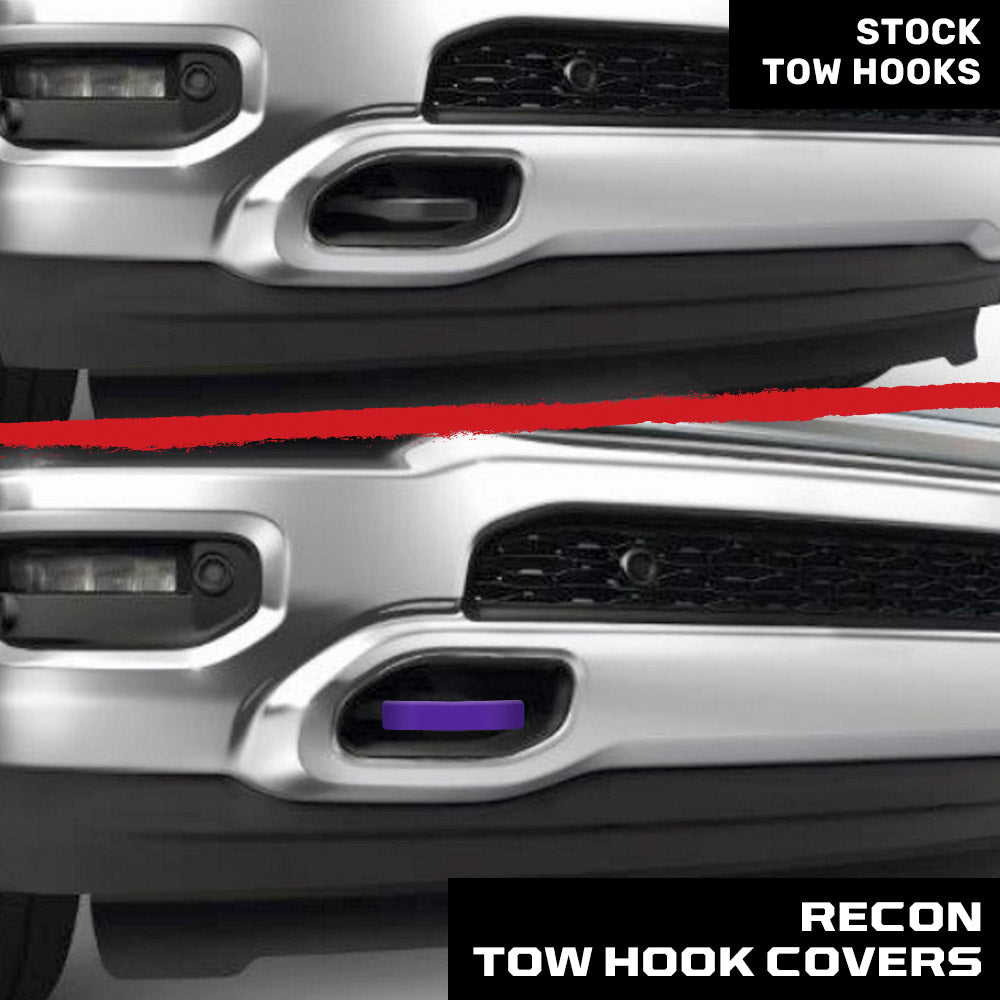 Dodge 19-26 RAM 1500 Tow Hook Covers 2-Piece Set of Silicone Covers Standard & LED Options - Multiple Colors