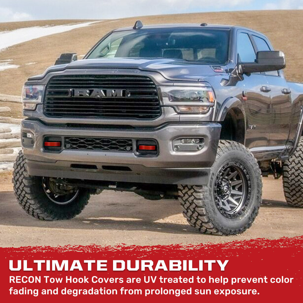 Dodge 19-26 RAM 1500 Tow Hook Covers 2-Piece Set of Silicone Covers Standard & LED Options - Multiple Colors