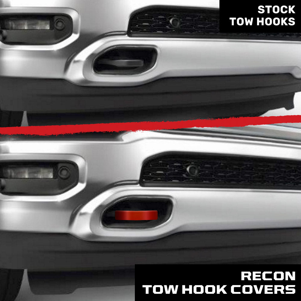 Dodge 19-26 RAM 1500 Tow Hook Covers 2-Piece Set of Silicone Covers Standard & LED Options - Multiple Colors