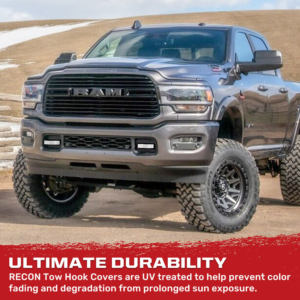 Dodge 19-26 RAM 1500 Tow Hook Covers 2-Piece Set of Silicone Covers Standard & LED Options - Multiple Colors