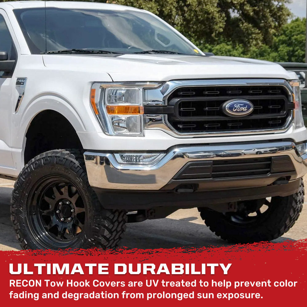 Ford 15-26 F150 & Raptor Tow Hook Covers 2-Piece Set of Silicone Covers Standard & LED Options - Multiple Colors