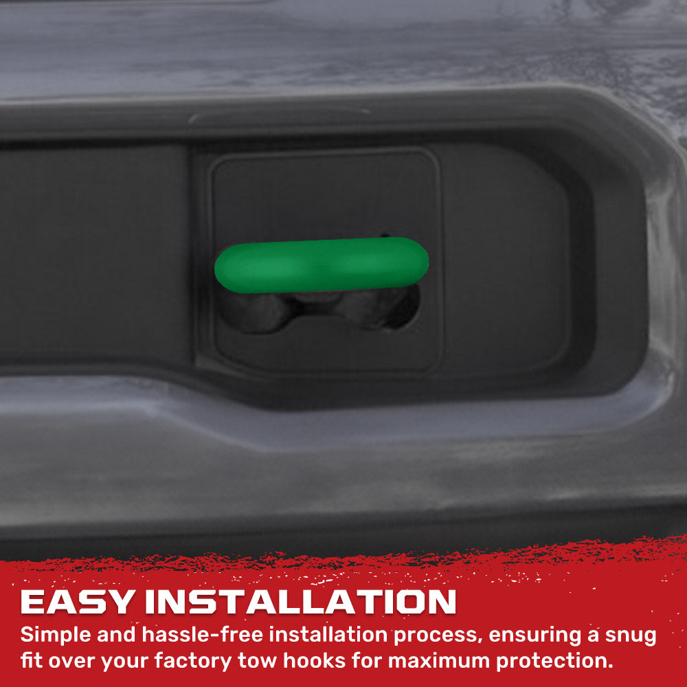 Ford 15-26 F150 & Raptor Tow Hook Covers 2-Piece Set of Silicone Covers Standard & LED Options - Multiple Colors