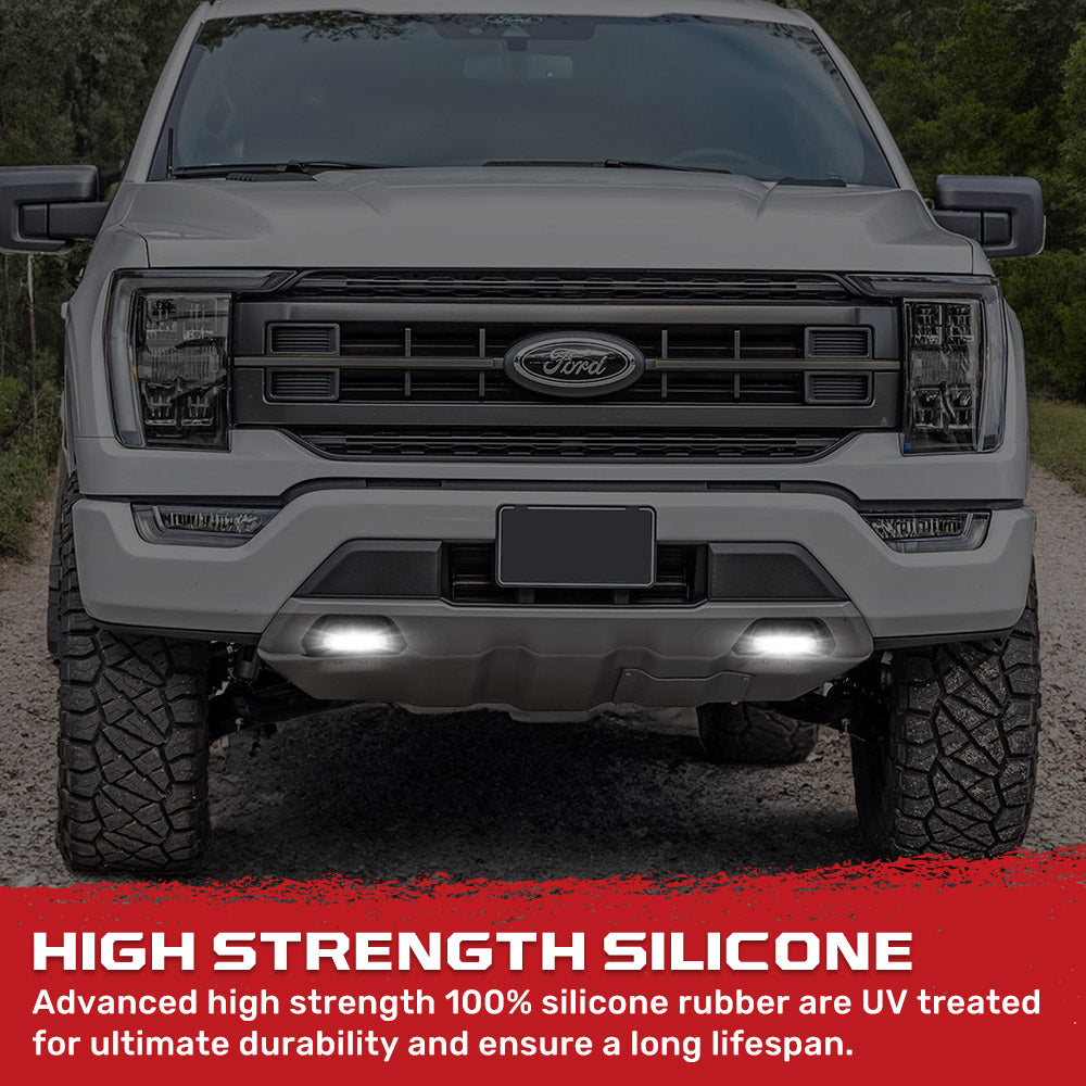 Ford 15-26 F150 & Raptor Tow Hook Covers 2-Piece Set of Silicone Covers Standard & LED Options - Multiple Colors