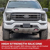 Ford 15-26 F150 & Raptor Tow Hook Covers 2-Piece Set of Silicone Covers Standard & LED Options - Multiple Colors