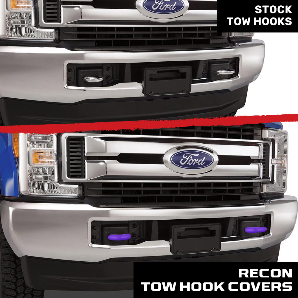 Ford 15-26 F150 & Raptor Tow Hook Covers 2-Piece Set of Silicone Covers Standard & LED Options - Multiple Colors