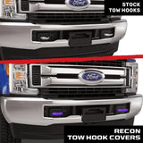Ford 15-26 F150 & Raptor Tow Hook Covers 2-Piece Set of Silicone Covers Standard & LED Options - Multiple Colors