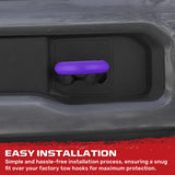 Ford 15-26 F150 & Raptor Tow Hook Covers 2-Piece Set of Silicone Covers Standard & LED Options - Multiple Colors