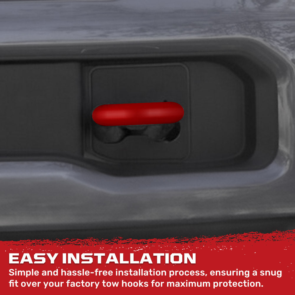 Ford 15-26 F150 & Raptor Tow Hook Covers 2-Piece Set of Silicone Covers Standard & LED Options - Multiple Colors