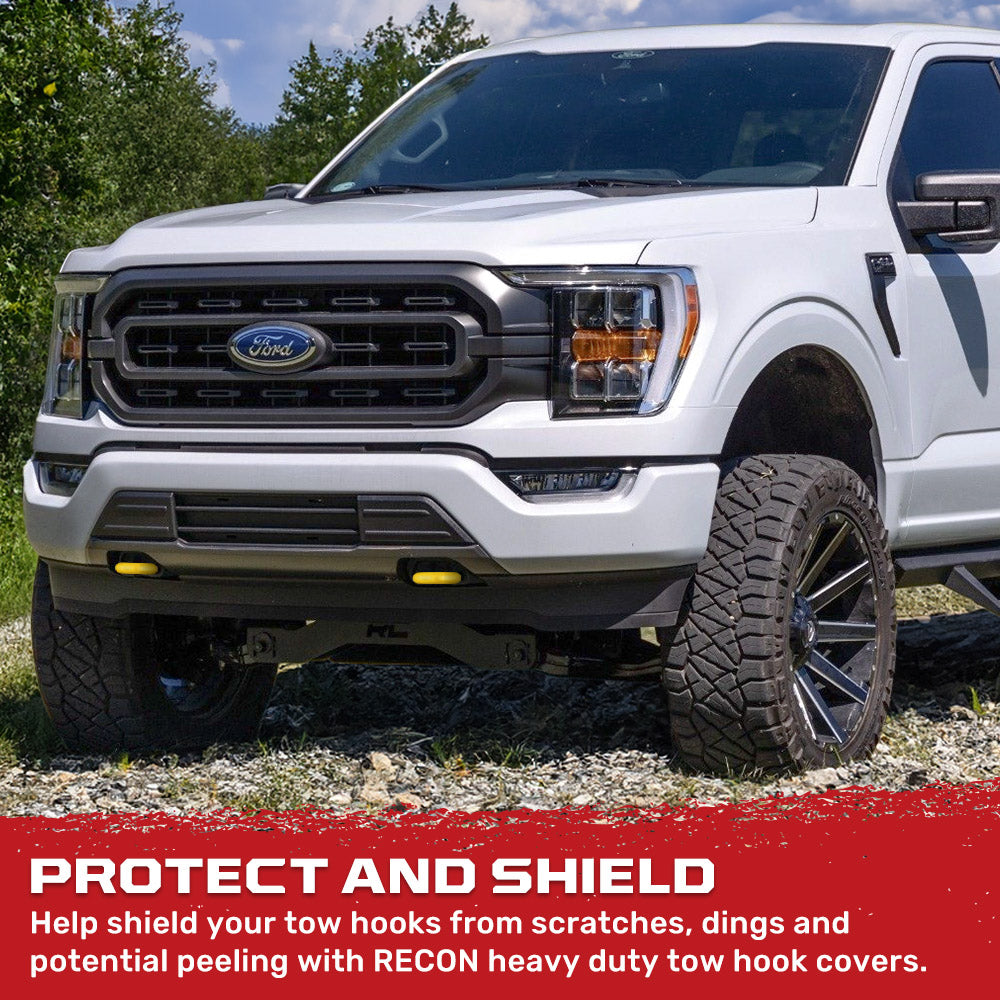 Ford 15-26 F150 & Raptor Tow Hook Covers 2-Piece Set of Silicone Covers Standard & LED Options - Multiple Colors