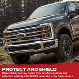 Ford 17-26 Super Duty Tow Hook Covers 2-Piece Set of Silicone Covers Standard & LED Options - Multiple Colors