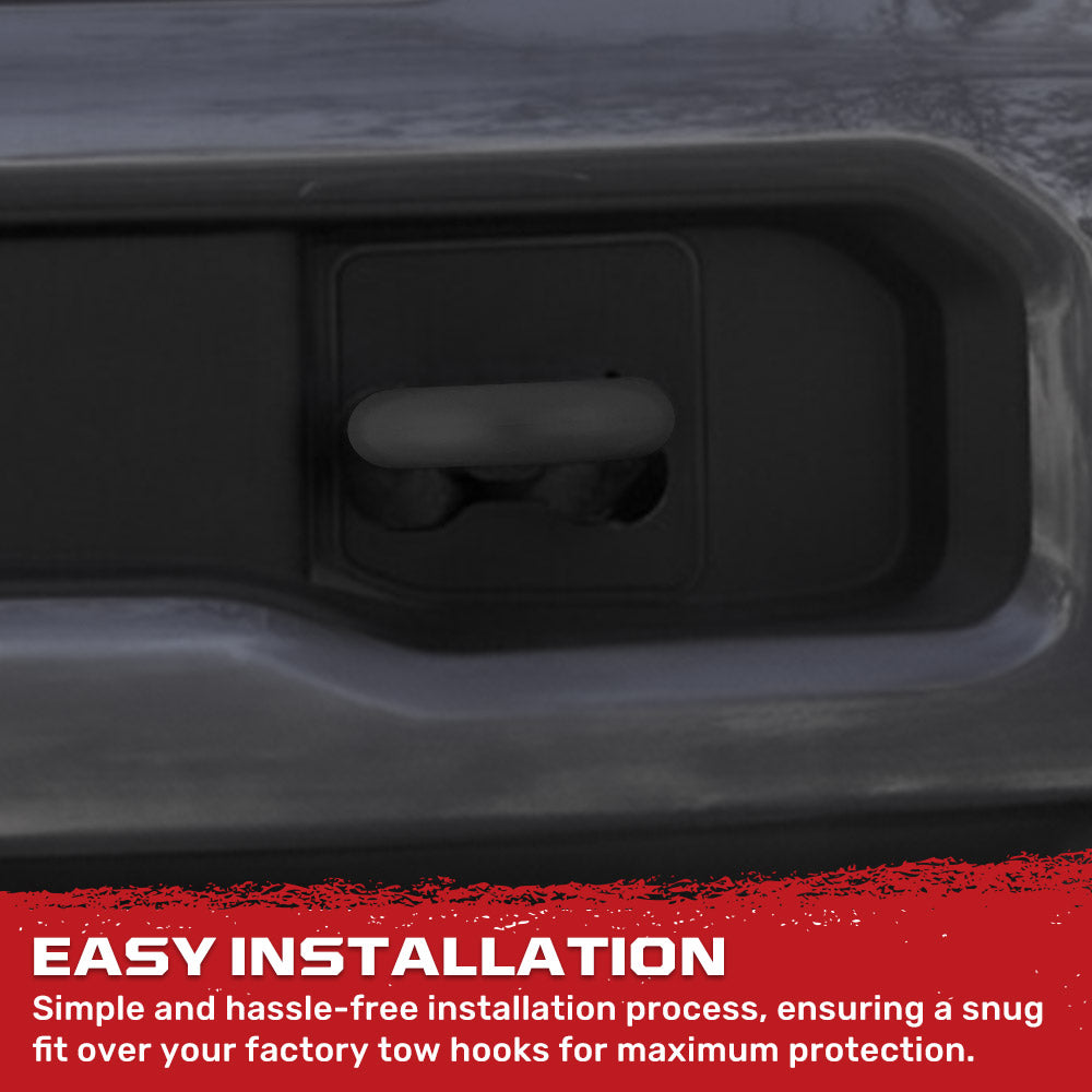 Ford 17-26 Super Duty Tow Hook Covers 2-Piece Set of Silicone Covers Standard & LED Options - Multiple Colors