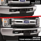 Ford 17-26 Super Duty Tow Hook Covers 2-Piece Set of Silicone Covers Standard & LED Options - Multiple Colors