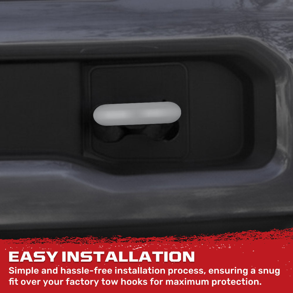 Ford 17-26 Super Duty Tow Hook Covers 2-Piece Set of Silicone Covers Standard & LED Options - Multiple Colors