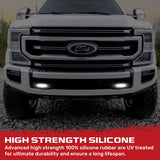 Ford 17-26 Super Duty Tow Hook Covers 2-Piece Set of Silicone Covers Standard & LED Options - Multiple Colors