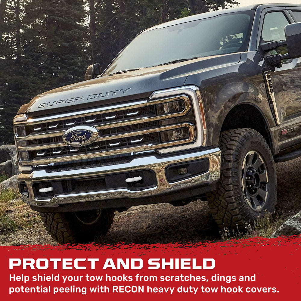 Ford 17-26 Super Duty Tow Hook Covers 2-Piece Set of Silicone Covers Standard & LED Options - Multiple Colors