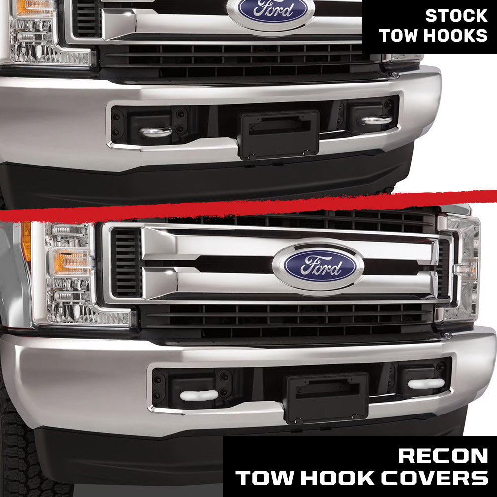 Ford 17-26 Super Duty Tow Hook Covers 2-Piece Set of Silicone Covers Standard & LED Options - Multiple Colors