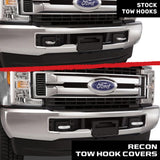 Ford 17-26 Super Duty Tow Hook Covers 2-Piece Set of Silicone Covers Standard & LED Options - Multiple Colors