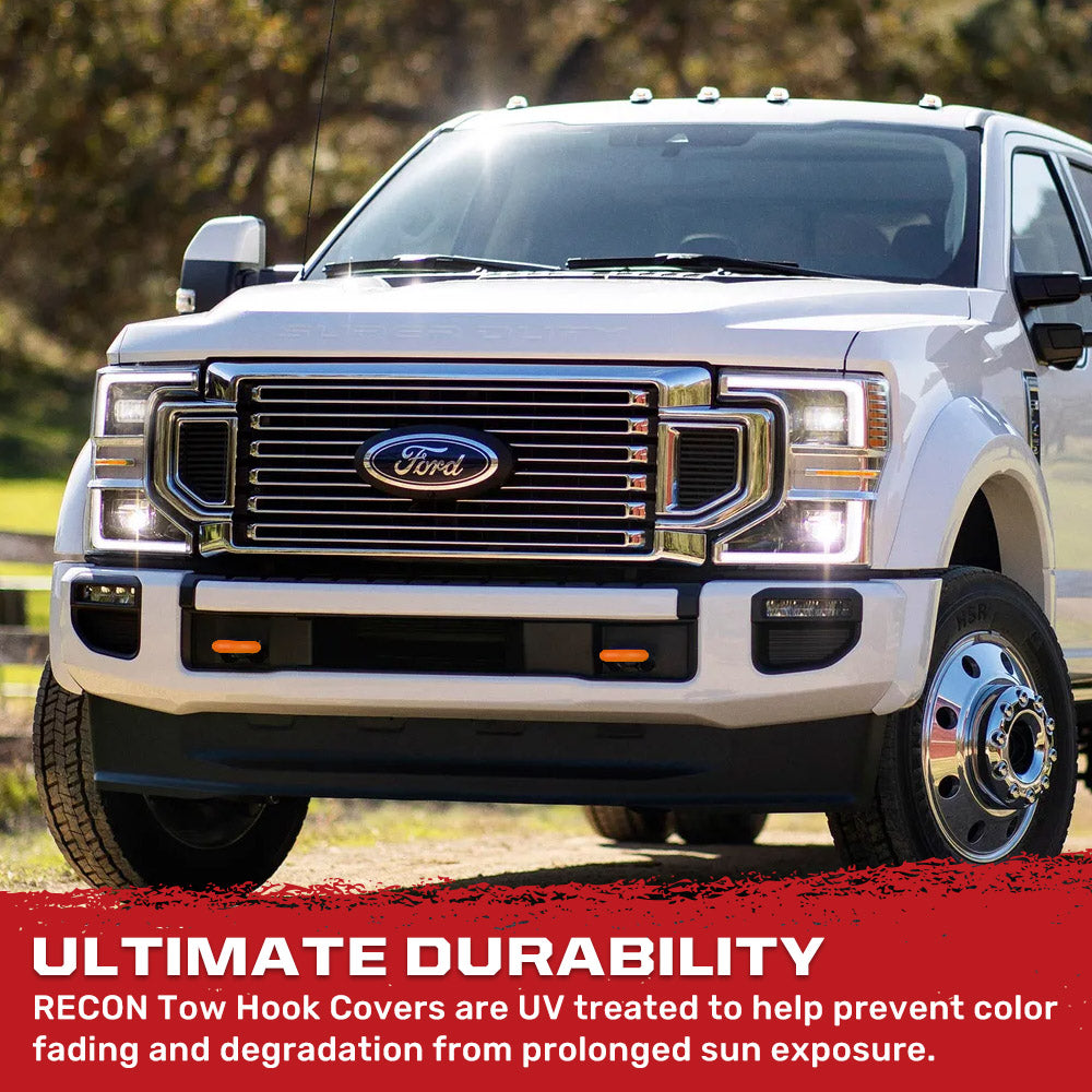 Ford 17-26 Super Duty Tow Hook Covers 2-Piece Set of Silicone Covers Standard & LED Options - Multiple Colors