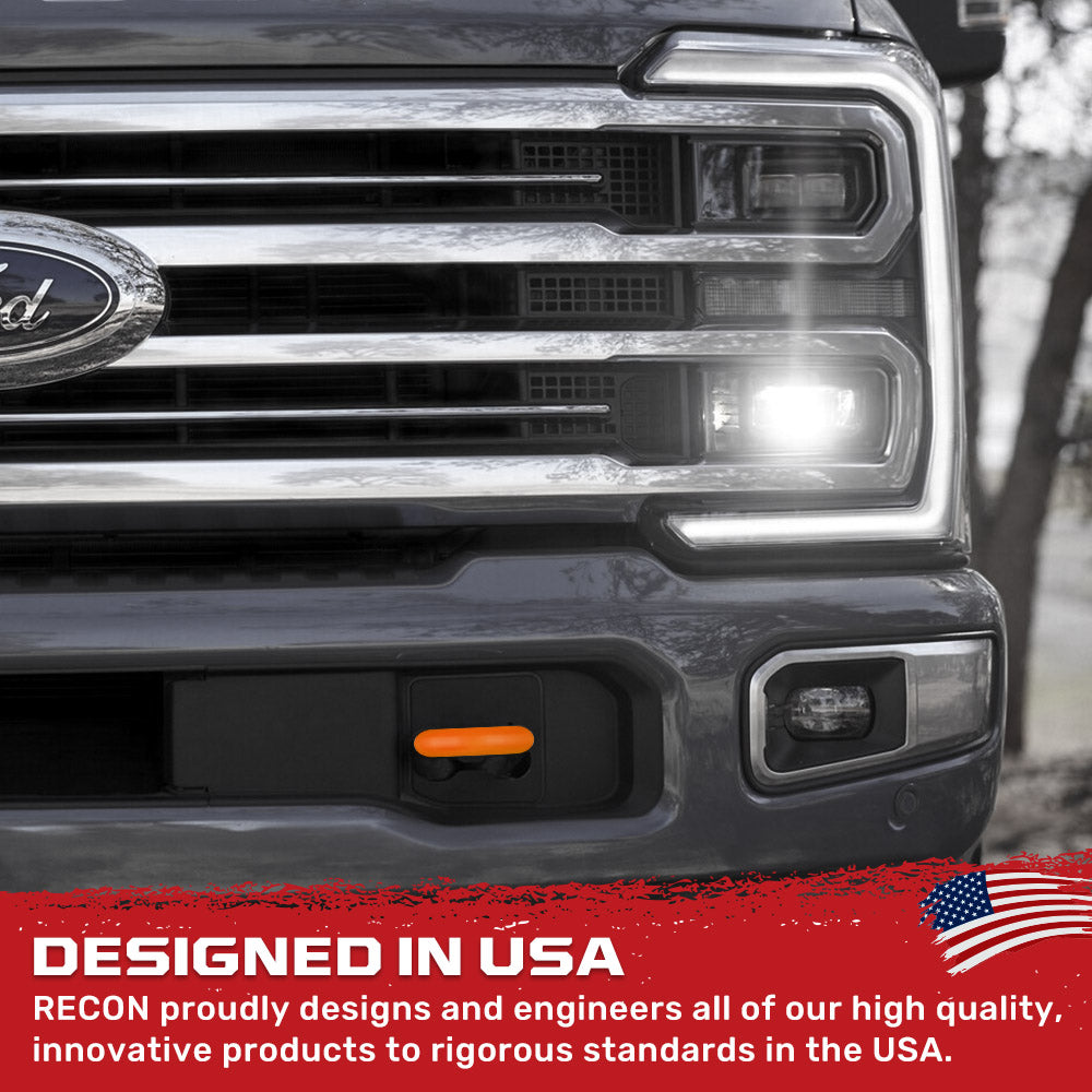 Ford 17-26 Super Duty Tow Hook Covers 2-Piece Set of Silicone Covers Standard & LED Options - Multiple Colors