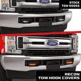 Ford 17-26 Super Duty Tow Hook Covers 2-Piece Set of Silicone Covers Standard & LED Options - Multiple Colors