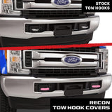 Ford 17-26 Super Duty Tow Hook Covers 2-Piece Set of Silicone Covers Standard & LED Options - Multiple Colors