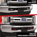 Ford 17-26 Super Duty Tow Hook Covers 2-Piece Set of Silicone Covers Standard & LED Options - Multiple Colors