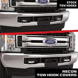 Ford 17-26 Super Duty Tow Hook Covers 2-Piece Set of Silicone Covers Standard & LED Options - Multiple Colors