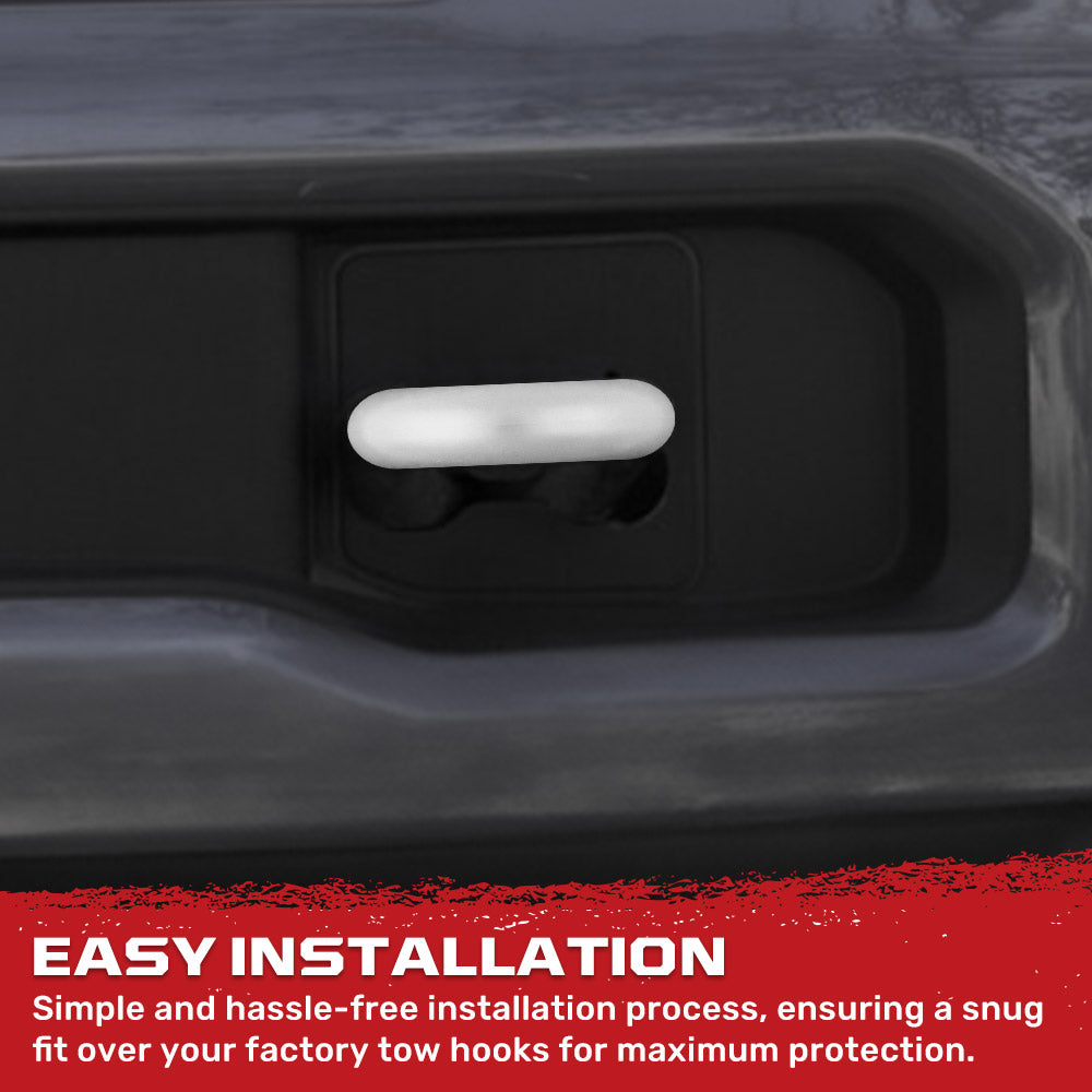 Ford 17-26 Super Duty Tow Hook Covers 2-Piece Set of Silicone Covers Standard & LED Options - Multiple Colors