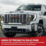 GMC 20-26 Sierra 2500/3500 Tow Hook Covers 2-Piece Set of Silicone Covers Standard & LED Options - Multiple Colors