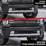 Chevy 20-26 Silverado 2500/3500 Tow Hook Covers 2-Piece Set of Silicone Covers Standard & LED Options - Multiple Colors