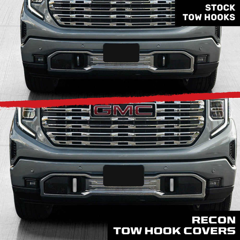 GMC 20-26 Sierra 2500/3500 Tow Hook Covers 2-Piece Set of Silicone Covers Standard & LED Options - Multiple Colors