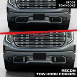 GMC 20-26 Sierra 2500/3500 Tow Hook Covers 2-Piece Set of Silicone Covers Standard & LED Options - Multiple Colors