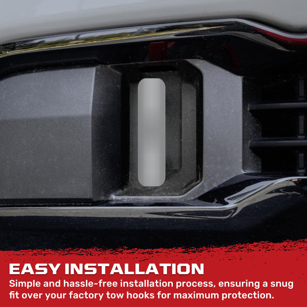 GMC 20-26 Sierra 2500/3500 Tow Hook Covers 2-Piece Set of Silicone Covers Standard & LED Options - Multiple Colors
