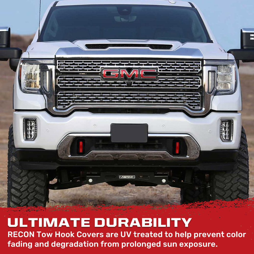 Chevy 20-26 Silverado 2500/3500 Tow Hook Covers 2-Piece Set of Silicone Covers Standard & LED Options - Multiple Colors