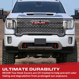 GMC 20-26 Sierra 2500/3500 Tow Hook Covers 2-Piece Set of Silicone Covers Standard & LED Options - Multiple Colors