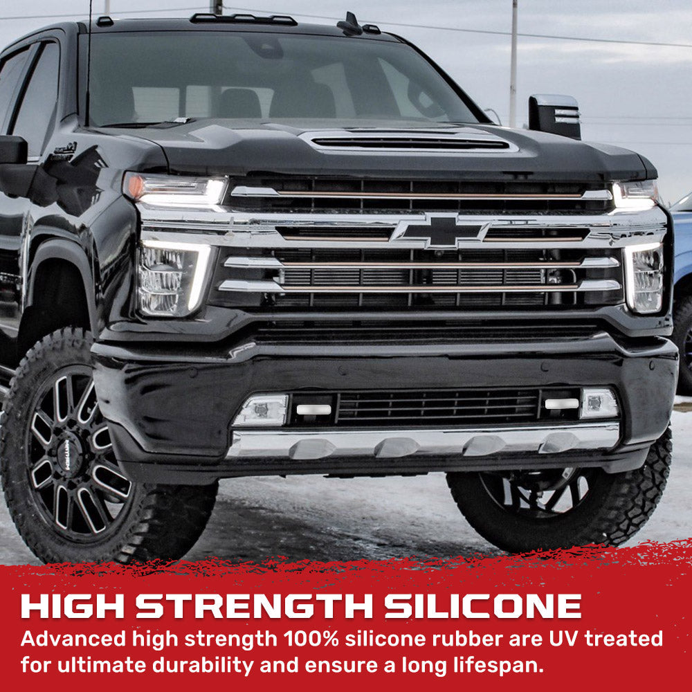 Chevy 20-26 Silverado 2500/3500 Tow Hook Covers 2-Piece Set of Silicone Covers Standard & LED Options - Multiple Colors
