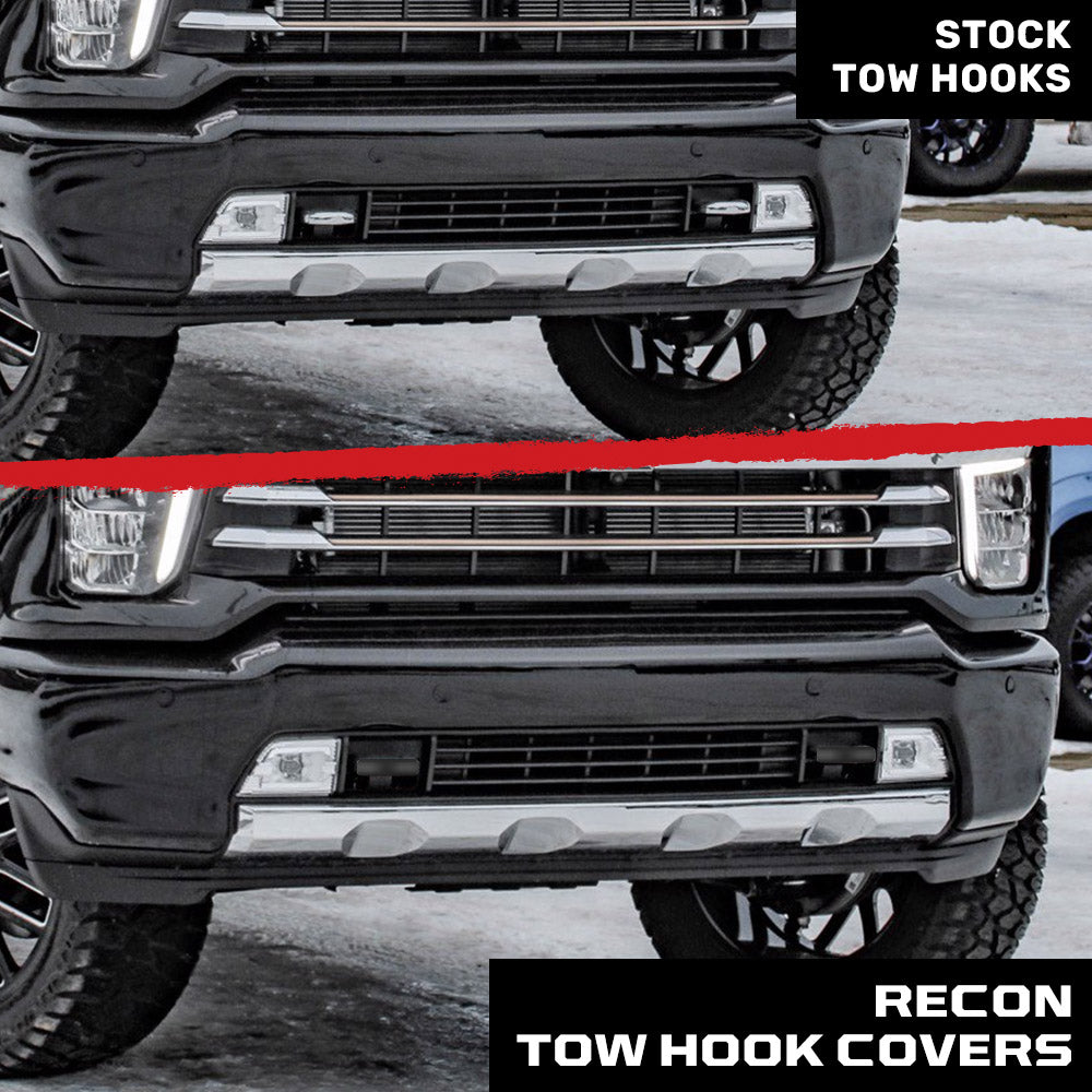 Chevy 20-26 Silverado 1500 Tow Hook Covers 2-Piece Set of Silicone Covers Standard & LED Options - Multiple Colors
