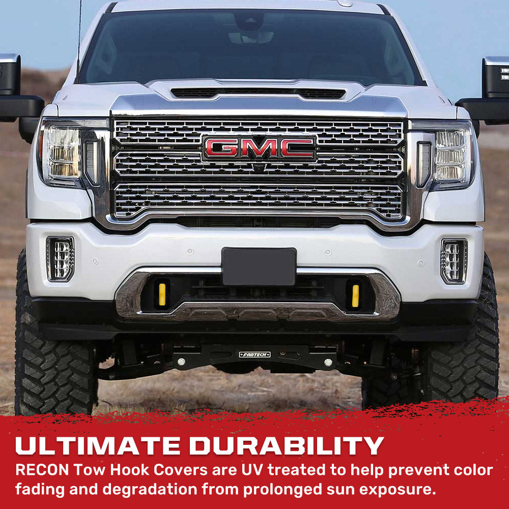 Chevy 20-26 Silverado 1500 Tow Hook Covers 2-Piece Set of Silicone Covers Standard & LED Options - Multiple Colors