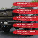 Universal Wireless Backup Camera & 7" 720P HD Monitor Kit Wide Angle View - For Trucks, Cars, RVs & More