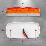 RECON 14-Pc Trailer Clearance Side Marker Running Lights Turn Signals 4" Lights with Ultra Bright 7 Red & 7 Amber LED Lights - Multiple Lens
