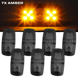 RECON 14-Pc Trailer Clearance Side Marker Running Lights Turn Signals 4" Lights with Ultra Bright 7 Red & 7 Amber LED Lights - Multiple Lens
