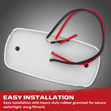 RECON 14-Pc Trailer Clearance Side Marker Running Lights Turn Signals 4" Lights with Ultra Bright 7 Red & 7 Amber LED Lights - Multiple Lens