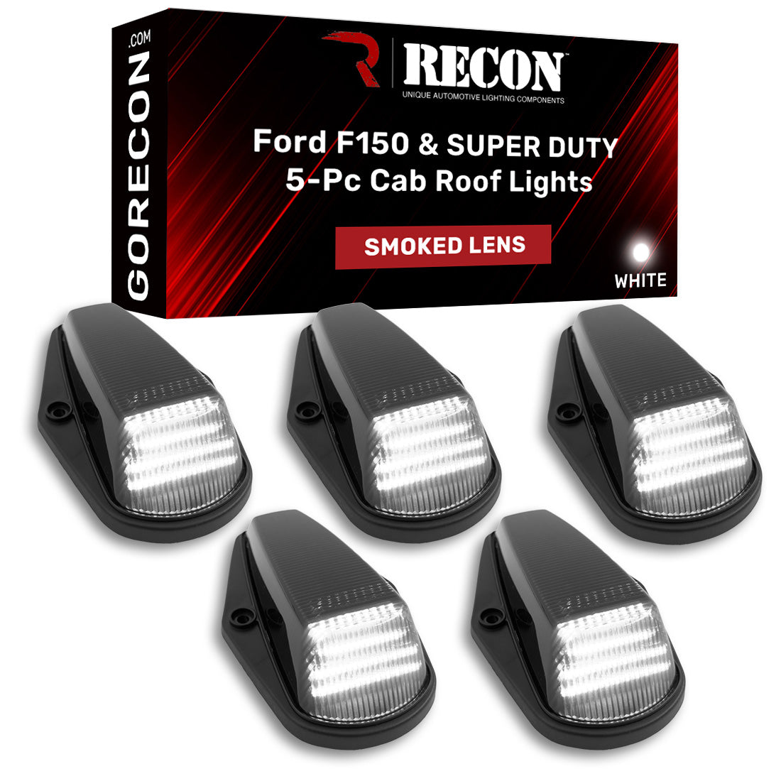 Ford Super Duty 88-98 & Ford F-150 84-96 5pc Cab Light Set LED Smoked Lens with White LEDs RECON Ford Super Duty 88-98 & Ford F-150 84-96 5pc Cab Light Set LED Smoked Lens with White LEDs Ford Super Duty 88-98 & Ford F-150 84-96 5pc Cab Light Set LED Smoked Lens with White LEDs Ford Super Duty 88-98 & Ford F-150 84-96 5pc Cab Light Set LED Smoked Lens with White LEDs Ford Super Duty 88-98 & Ford F-150 84-96 5pc Cab Light Set LED Smoked Lens with White LEDs