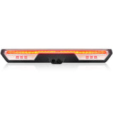 GMC Sierra & Chevy Silverado 20-26 2500 & 3500 (Fits Both Single Wheel & Dually 4th GEN) - ULTRA HIGH POWER Red LED 3rd Brake Light w/ CREE XML White LED Cargo Lights (Replaces LED 3rd Brake Light with 2 Cargo Bed Cameras - Clear Lens