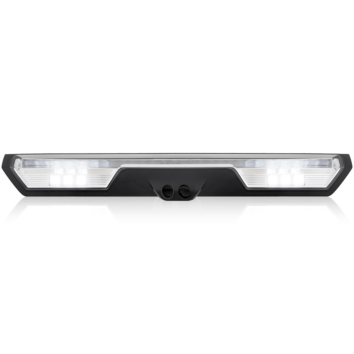 GMC Sierra 1500 & Chevy Silverado 1500 19-26 (4th GEN) - ULTRA HIGH POWER Red LED 3rd Brake Light w/ ULTRA HIGH POWER CREE XML White LED Cargo Lights (Replaces LED 3rd Brake Light with 2 Cargo Bed Cameras - Clear Lens