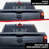 Dodge 19-26 RAM 1500 Red LED 3rd Brake Light Kit with White LED Cargo Lights and Smoked Lens