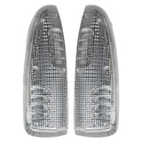 Ford Super Duty & Excursion 03-07 LED Side Mirror Lenses White Running Lights & Turn Signals - Clear Lens