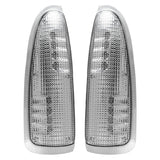 Ford Super Duty & Excursion 03-07 LED Side Mirror Lenses White Running Lights & Turn Signals - Clear Lens