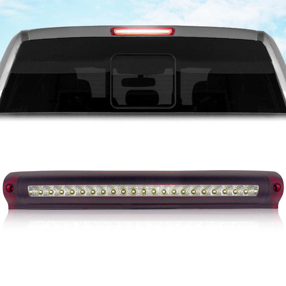 Ford F150 97-03 & F250 Light Duty Ultra Bright Red LED 3rd Brake Light Kit with White LED Cargo Lights - Clear Lens